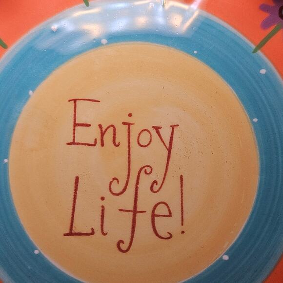 Certified Int. Snack Plates Trinket Dishes Y2K MCM Lori Siebert Smile Enjoy Life - Picture 5 of 7